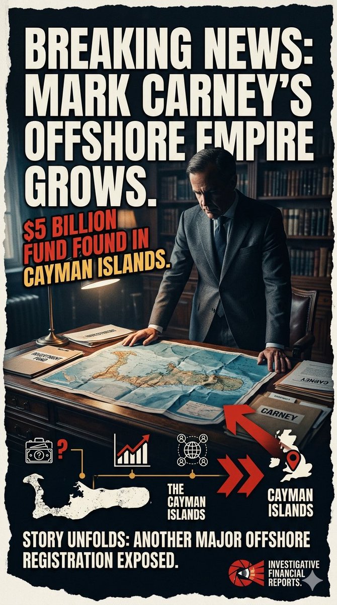 wealthmoose's tweet image. 🇨🇦🚨 A new $5 billion investment fund linked to Mark Carney has been identified in the Cayman Islands, marking another major offshore registration for the financier.

#Cdnpoli #Canada