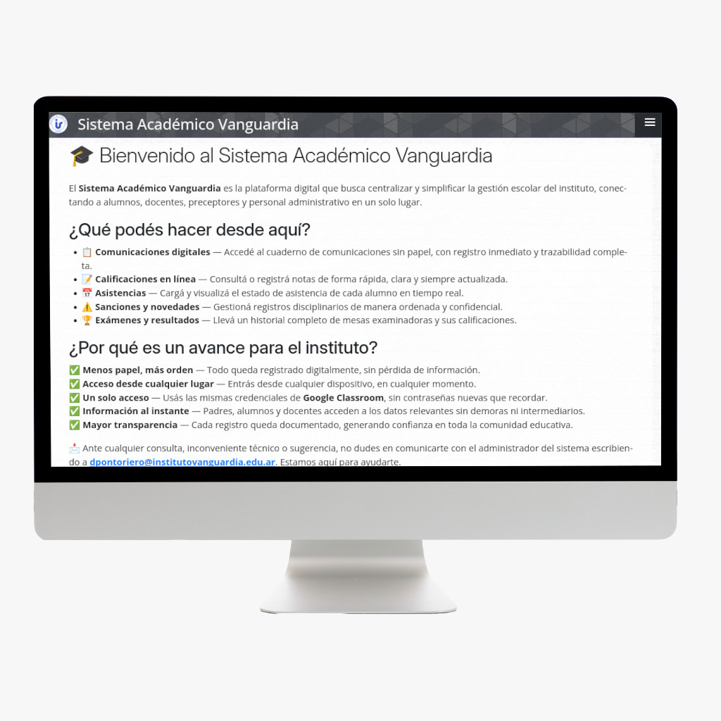 wd5webdesign's tweet photo. Agradecemos al Instituto Vanguardia por confiar en nosotros el desarrollo del Sistema Académico Vanguardia https://t.co/EtBJAcbIzd https://t.co/12u5oFzVmn
