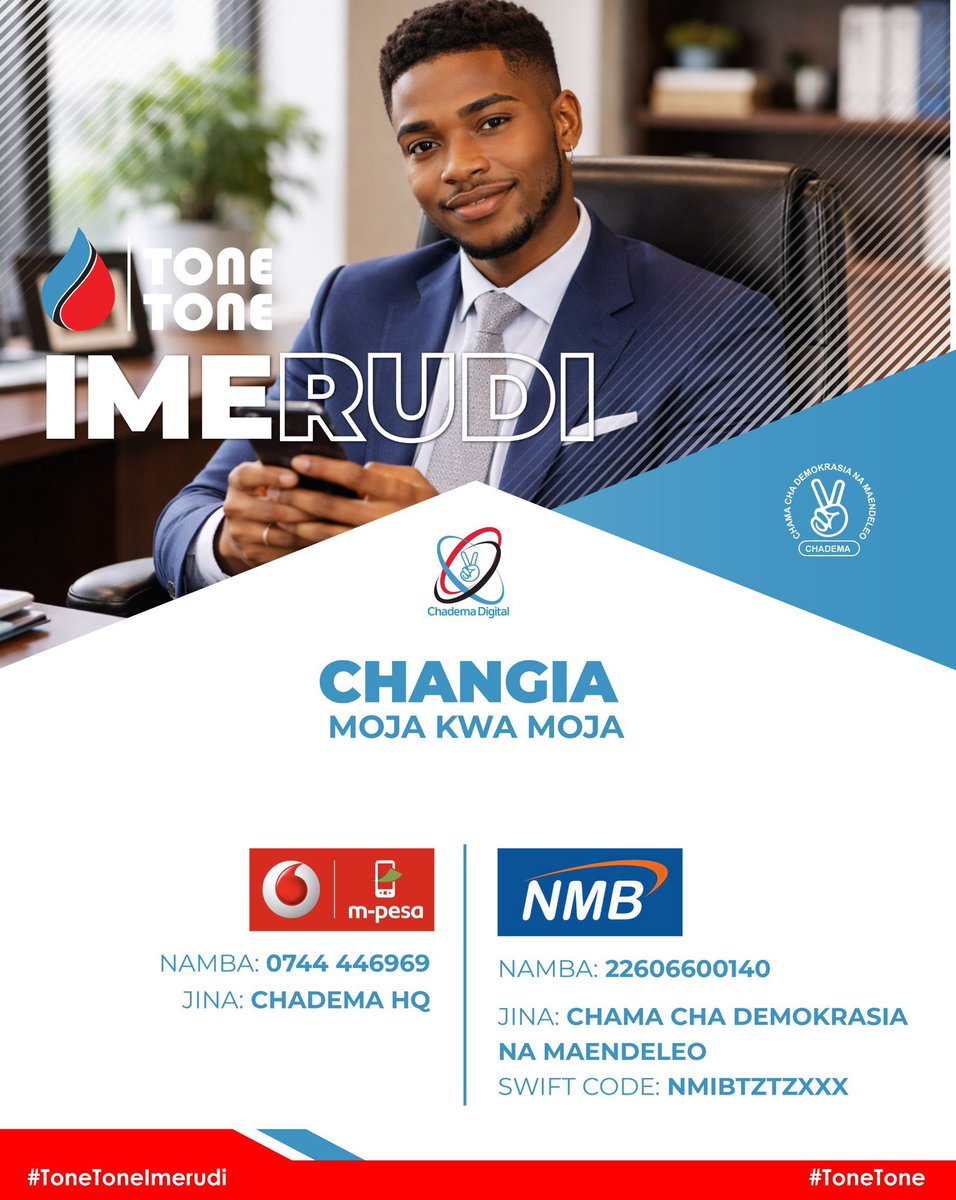 MariaSTsehai's tweet photo. Hongereni sana CHADEMA!
Hata siku mkianza kupata ruzuku msiache Tone tone in fact mkiwa madarakanuli FUTENI ruzuku - hii ndo future ya siasa! 
Ukiaminiwa unapewa sapoti na jamii!
Na vyama vyote vinatakiwa visipewe ruzuku - mbona briefcase vyama vitakufa mapemaaa?
Eniwei #TutaelewanaTu
