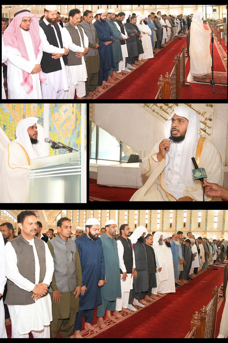 خطبة الجمعة في جامع الملك فيصل ودعاءٌ خاص بالتوفيق لرئيس أركان الجيش الباكستاني يؤكدان معاني الوحدة والسلام
ألقى معالي راعي الجامعة الإسلامية العالمية بإسلام آباد المكلّف، ورئيسها، الأستاذ الدكتور أحمد سعد الأحمد، خطبةَ الجمعة في جامع الملك فيصل، حيث تناول جملةً من القضايا