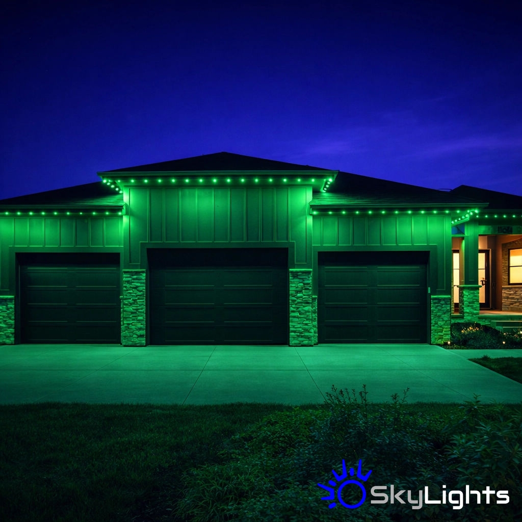 Xavriel9's tweet image. My house is a mood ring. Today it’s feeling petty. 💅✨

Forest green vibes only with the smartphone app. 📱

skylights-oh.com

#SkyLights