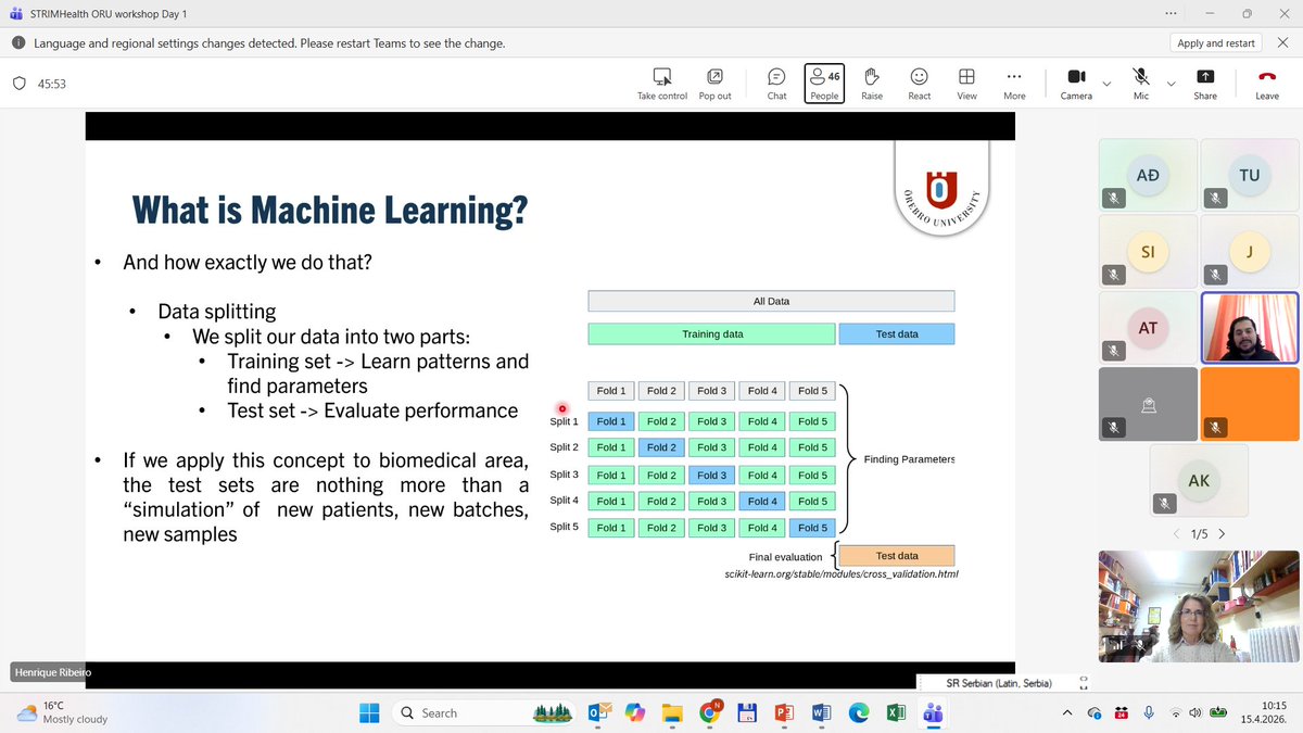STRIMHealth's tweet photo. Successfully held our Introduction to Machine Learning workshop (Apr 15–16, 2026) with STRIMHealth &amp; Örebro University. Covered ML fundamentals, biomedical applications, and hands-on work in MetaboAnalyst. Thanks to all lecturers and participants! https://t.co/RUnIYvkD8D