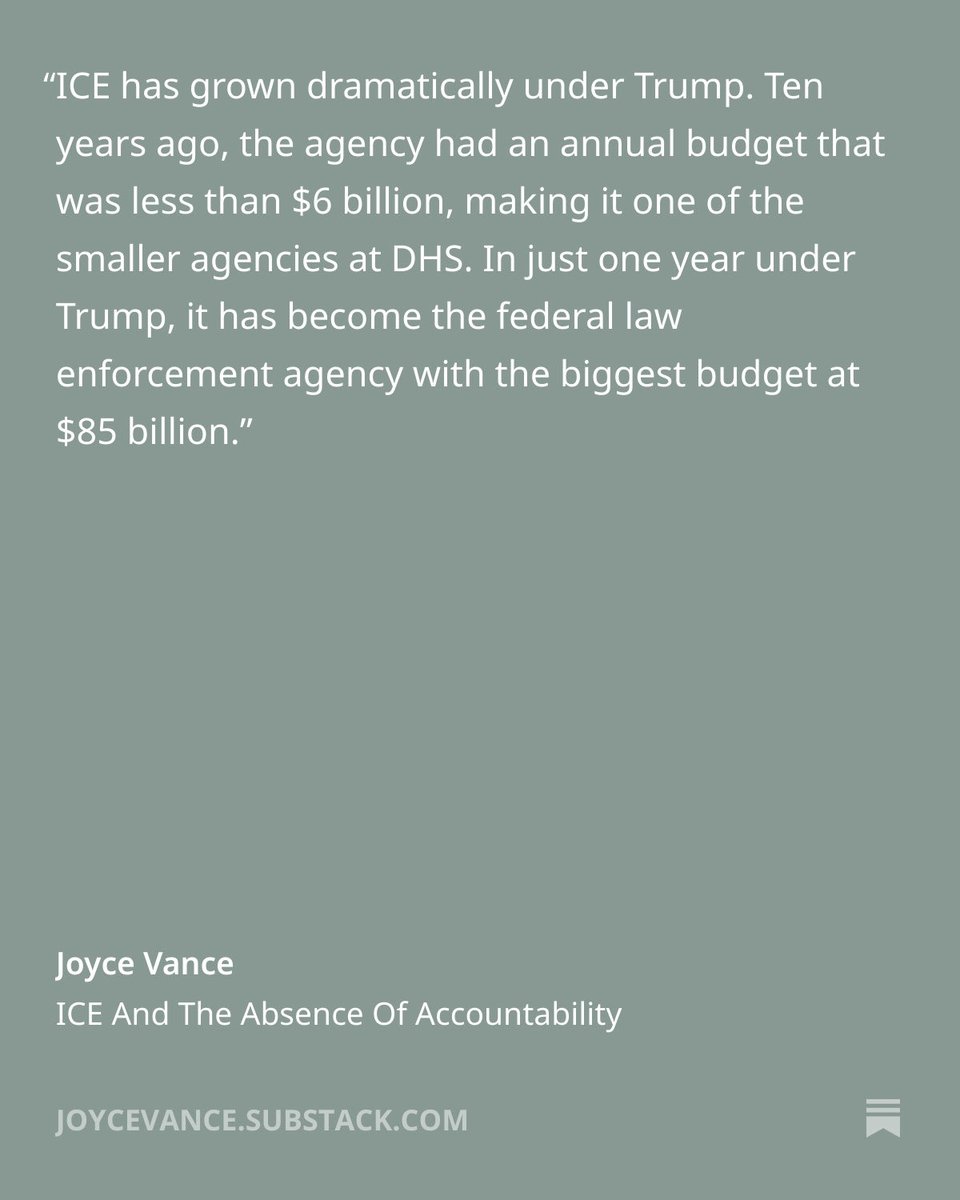 What is ICE doing with all of that taxpayer money? Although they’re off the front pages, there are substantial problems — but you have to be willing to look across the country &amp; also at policy and personnel changes. I put some of those pieces together here.