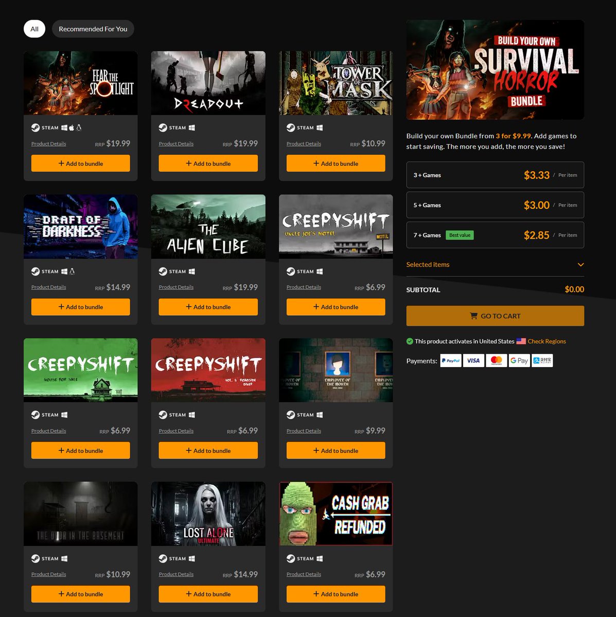 (PCDD) Build your own Survival Horror Bundle via Fanatical. #ad https ...