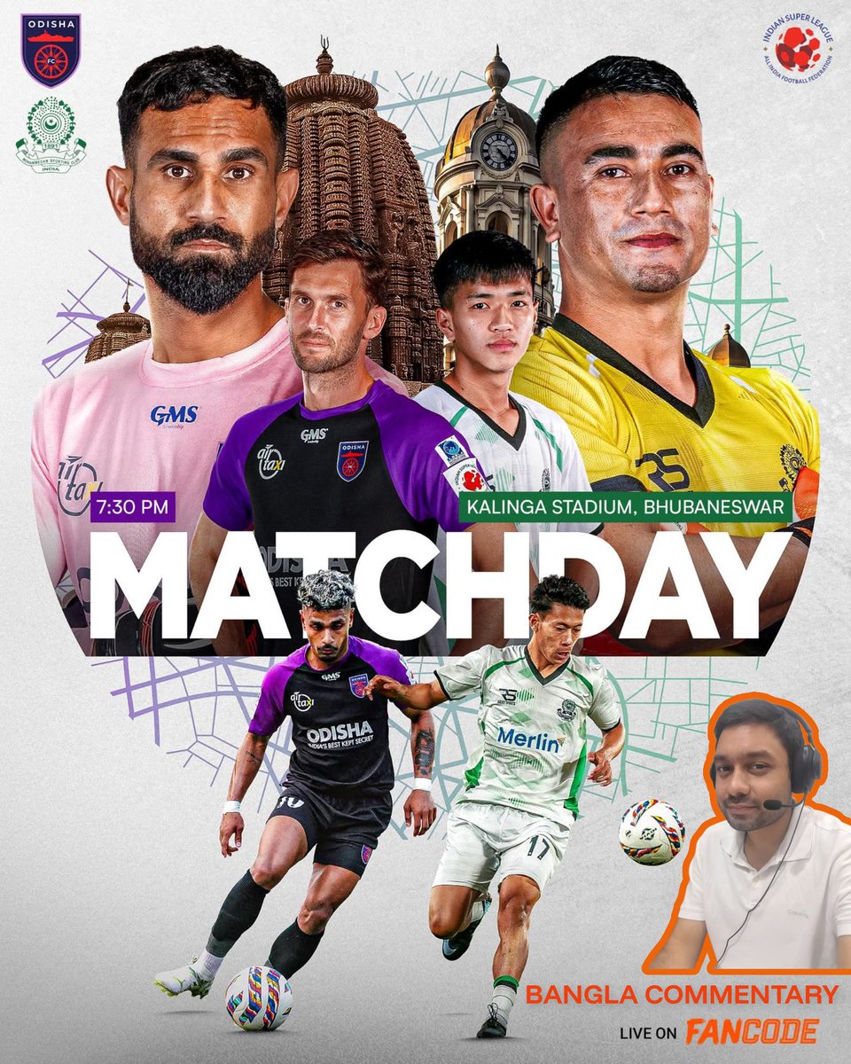 ARGHA_sports's tweet image. @IndSuperLeague-এ দুই কোণঠাসা দলের ম্যাচে ধারাভাষ্যে থাকছি।
Check out my Bangla commentary during the Odisha FC vs Mohammedan game on @FanCode (7:30 pm)

#MohammedanSC #OdishaFC #Indianfootball #ISL12 #OFCMSC #bengalicommentary #Banglacommentary #IndianSuperLeague