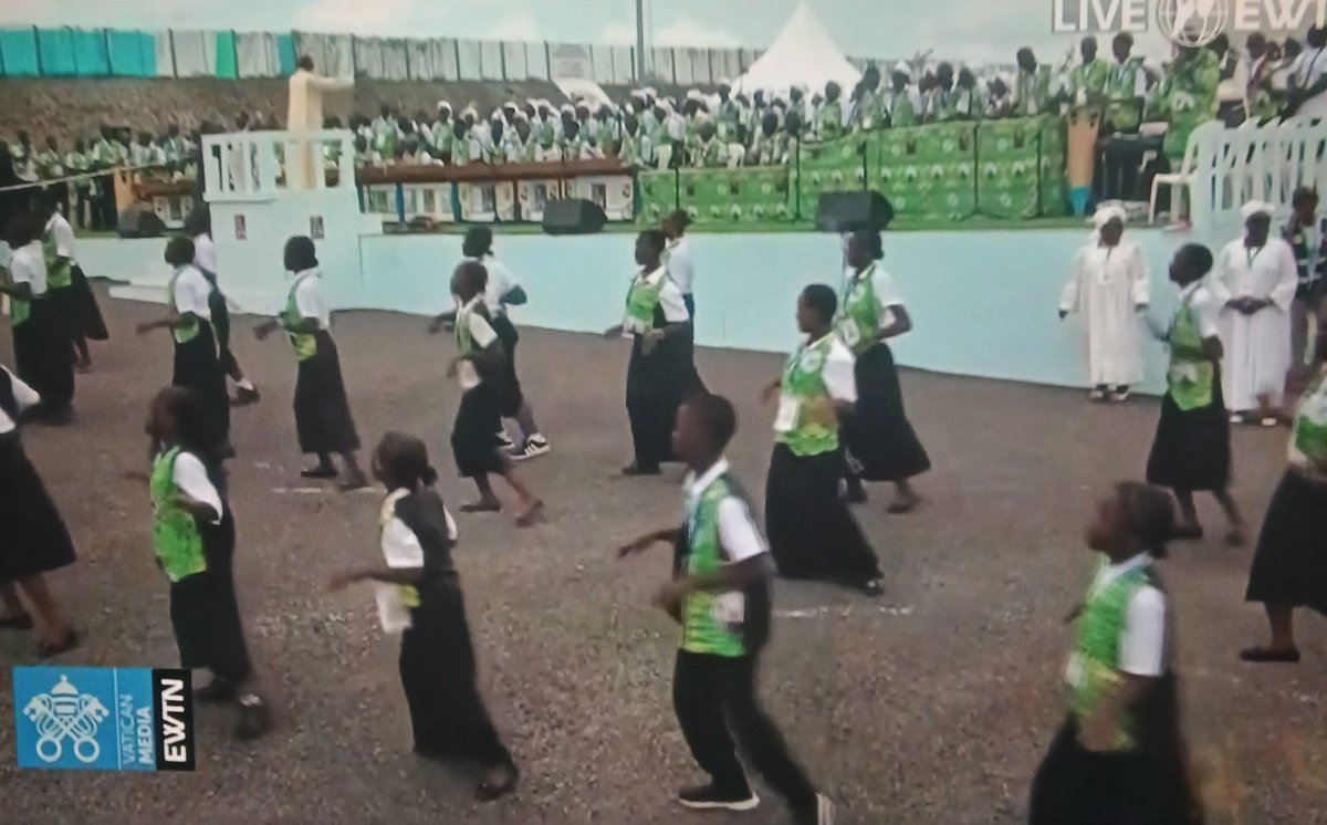 Got up way too early to take Pupcake out &amp; found myself watching Pope Leo live in Algeria on the catholic channel. 
I'm Methodist, but this is good stuff! There's dancing singing, a band...
