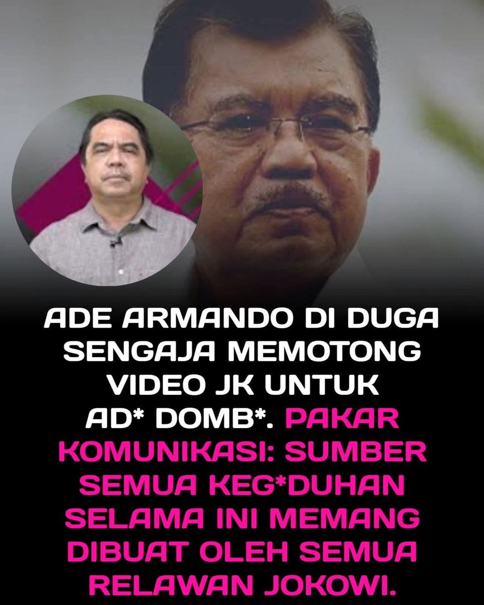 ADE ARMANDO DI DUGA SENGAJA MEMOTONG VIDEO JK UNTUK AD* DOMB*. PAKAR KOMUNIKASI: SUMBER SEMUA KEG*DUHAN SELAMA INI MEMANG DIBUAT OLEH SEMUA RELAWAN JOKOWI.