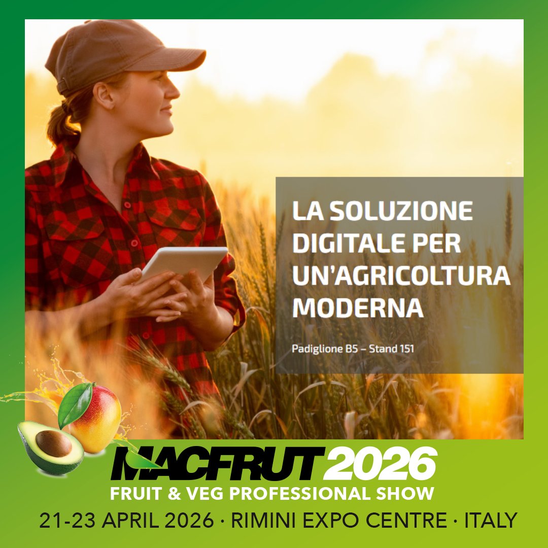 Feedentity's tweet image. Prossima tappa: #Macfrut 🍇

Saremo presenti dal 21 al 23 aprile a Rimini.
📌 Padiglione B5 – Stand 151
#Agricoltura #DigitalFarming