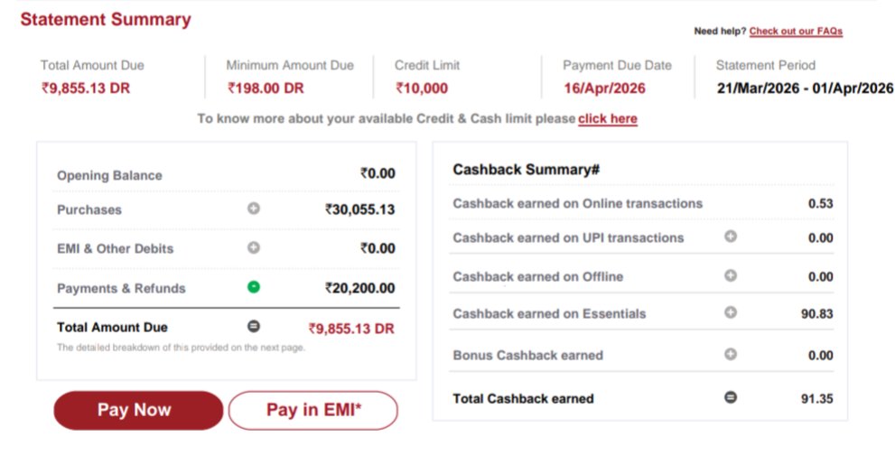 Shivamsandy187's tweet photo. @IDFCFIRSTBank FIRST “Hello Cashback” card is a joke.
Spent ₹30,000+ and got ₹90 cashback 🤡
Marketing promises ≠ reality. Stop fooling customers with fancy names.
Is this a credit card or a charity donation system?
Fix your rewards or stop calling it “cashback.”
#CashbackScam https://t.co/hsUSx5xIAZ
