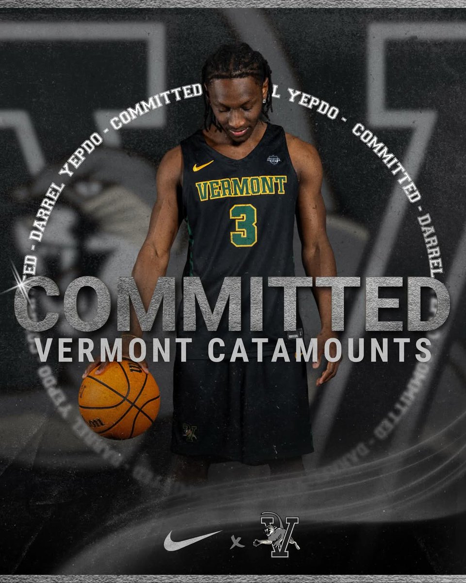 Basket2372's tweet photo. TRANSFERT NCAA: DARREL YEPDO TRANSFÉRÉ À VERMONT
 Le meneur quitte les Riverhawks de UMass-Lowell pour rejoindre les Catamounts après une saison 2025/2026 où il tournait à 10.3 PPG, 3.1 RPG et 3.2 APG. https://t.co/YqwwWeTkAy