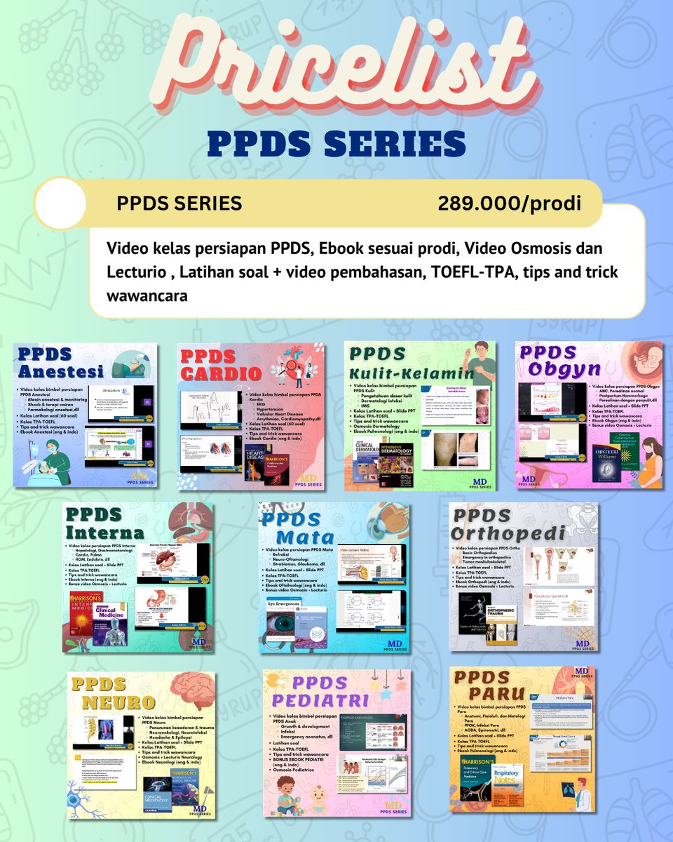 mediscus_cpr's tweet photo. NEW UPDATE Materi persiapan PPDS MATA 
include: Video materi+latihan soal, Slide ppt+soal, Ebook mata, bonus video lecturio+osmosis, dan bahan toefl-tpa, wawancara,dll

Lengkap all in cuma 289rb, akses lifetime
WA: https://t.co/Fs84c0upJW
#zonauang #ppds #ppdsmata #koas #fk https://t.co/cfMPAR1tHP