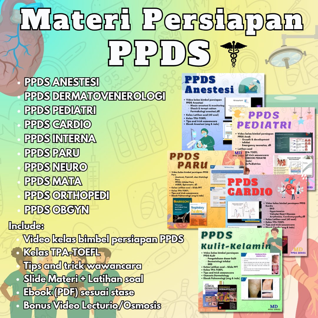 mediscus_cpr's tweet photo. NEW UPDATE Materi persiapan PPDS MATA 
include: Video materi+latihan soal, Slide ppt+soal, Ebook mata, bonus video lecturio+osmosis, dan bahan toefl-tpa, wawancara,dll

Lengkap all in cuma 289rb, akses lifetime
WA: https://t.co/Fs84c0upJW
#zonauang #ppds #ppdsmata #koas #fk https://t.co/cfMPAR1tHP