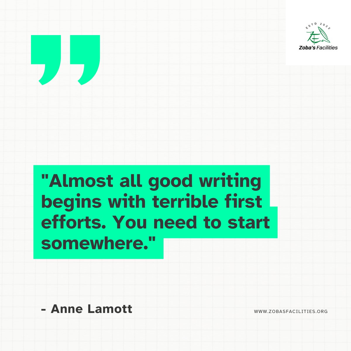 ZobasFacilities's tweet photo. You don't have to beat yourself up if your first writing isn't good enough.
Don't beat yourself up or be discouraged.
Keep writing. Only with practice can you gain excellence.
#writingcommunity
#writethatbook
#writers
#zobasfacilities https://t.co/oyo21hqDaE