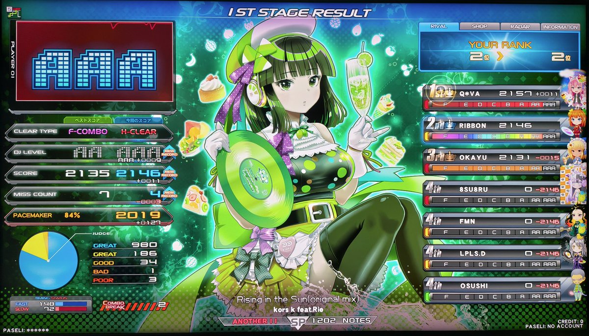 ☆11 爆ゼニ☆がってんワーカー (SPA) 初フルコン⬜ 【OP:鏡】 ☆12