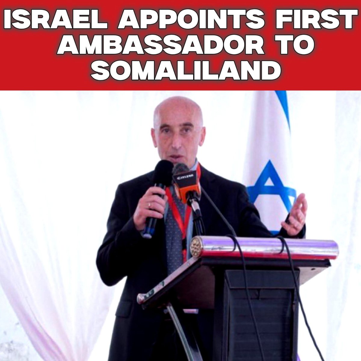 abdidayax4's tweet photo. Israel appointed on Wednesday its first ambassador to Somaliland.
Michael Lotem was appointed as a non-resident ambassador to Somaliland, the Israeli Foreign Ministry said in a statement.
Lotem previously served as ambassador to Kenya, Azerbaijan, and Kazakhstan. https://t.co/OAkWtt51XQ