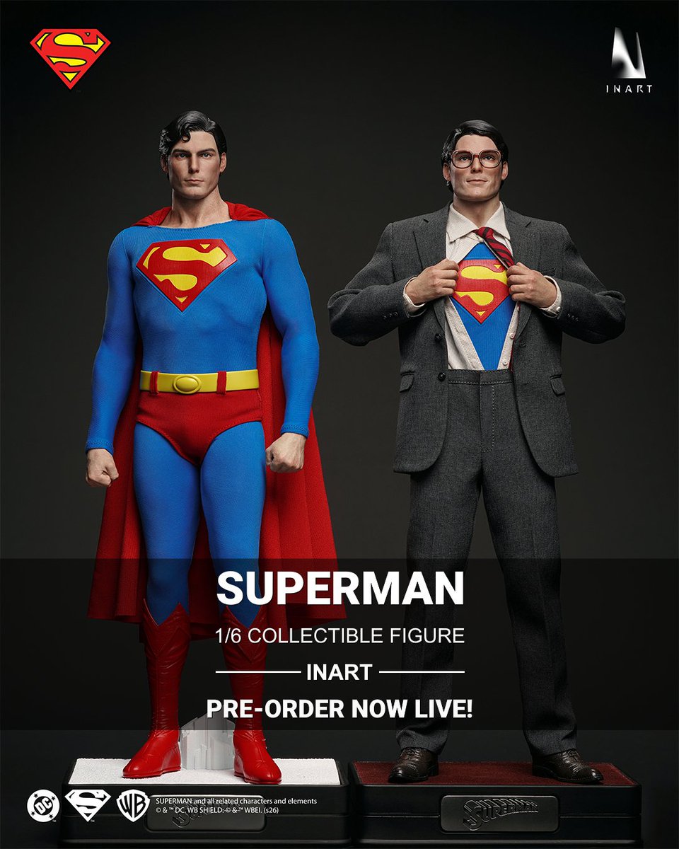 GHeroesEurope's tweet photo. Pre-Order the INART Collectibles Superman (1978) โ Superman 1/6 Collectible Figures. Now open in our shop.
โ Pre-Order the Superman (1978) 1/6 Figureshere:
https://t.co/vEu4s8ArKD
#INARTCollectibles #GHeroes #Movie #Superman #ClarkKent #MenofSteel https://t.co/nlvmflW2fL