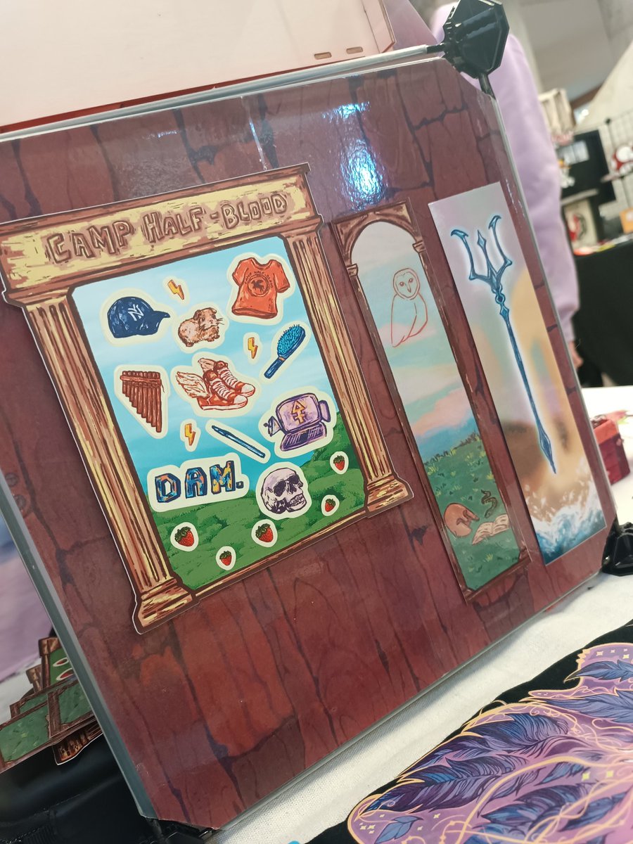 peeparonii's tweet photo. throwback to the weekend when my friend let me use a corner of his booth for my pjo merch https://t.co/PzyAUa65Ff