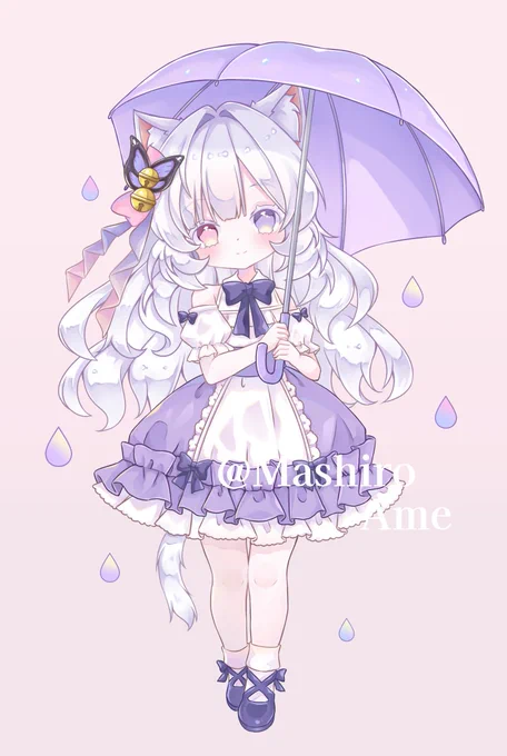 ネクスト量産企画のイラストはちょっと早いけど梅雨イメージ 今回はお着換えにも対応です まだ微調整中なので、募集開始は続報をお待ちください!