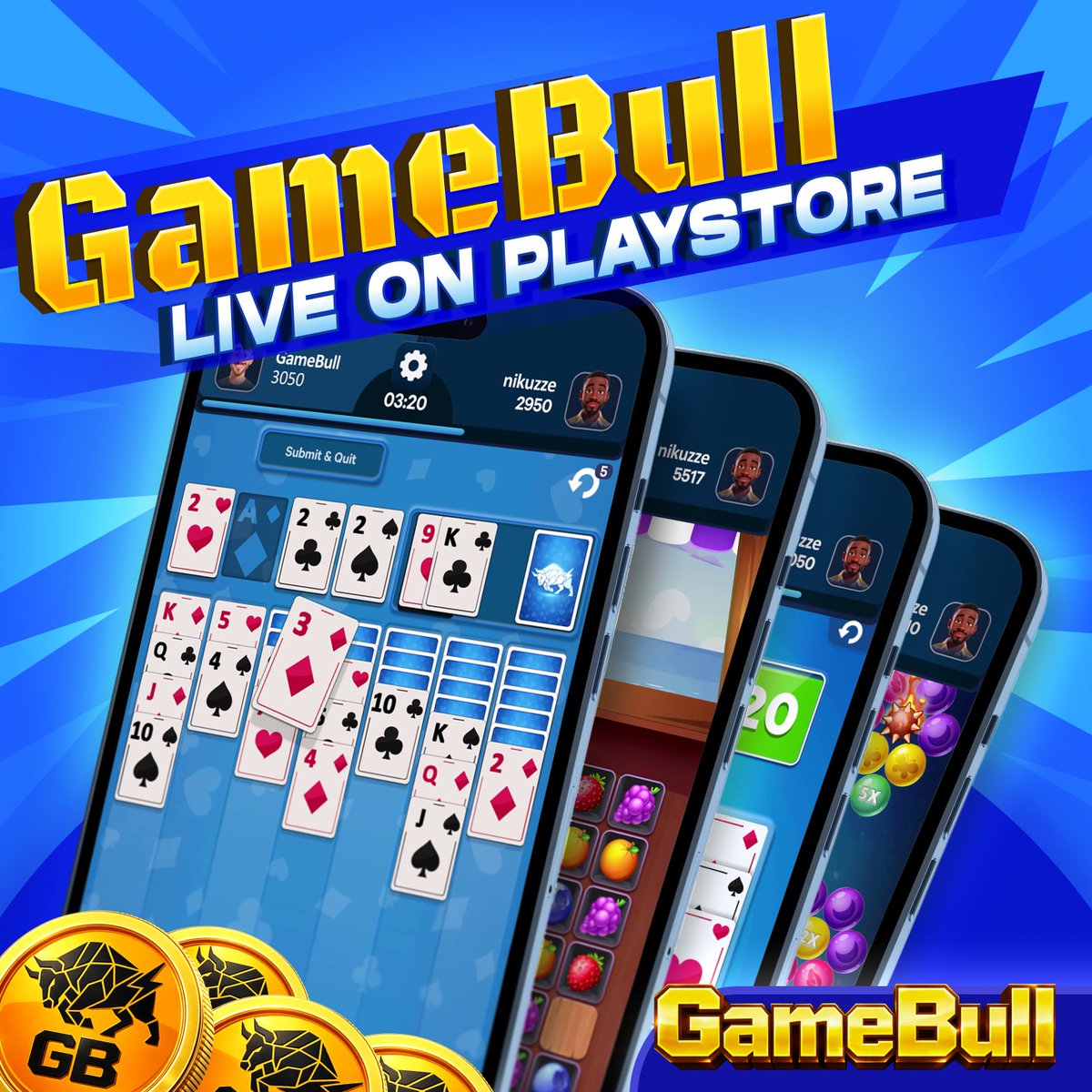 gamebullarena's tweet image. 🎮 Big News Gamers! 🎮

Gamebull is now LIVE on the Play Store! 🚀 Play games, win big, and collect digital vouchers for 400+ brands. 🎁✨

👉🏼 Download now: play.google.com/store/apps/det…

#Gamebull #Gaming #PlayAndWin #MobileGaming
