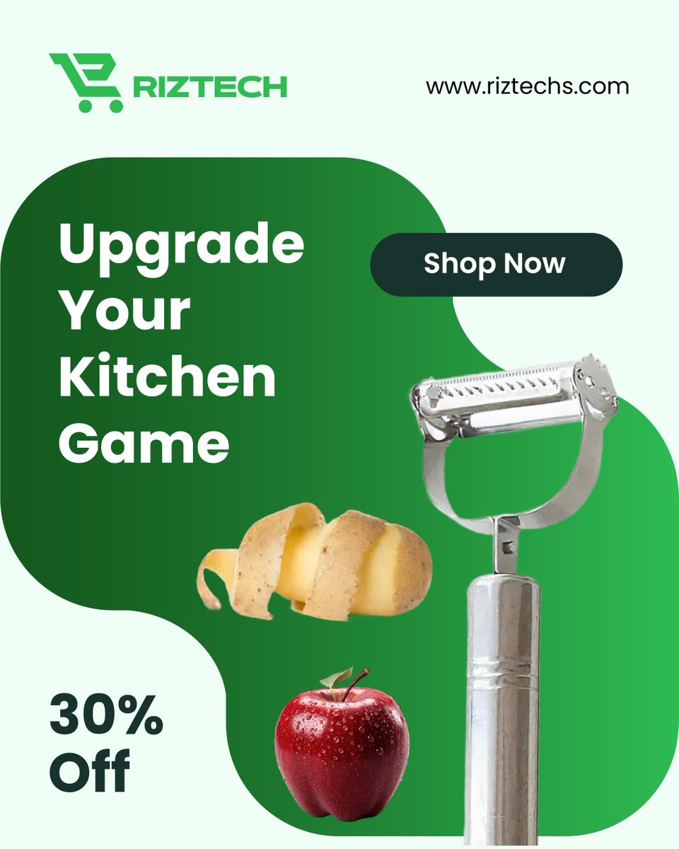 riztechllc's tweet image. Struggling with prep time in the kitchen?
Our #SteelPeeler makes peeling and grating effortless

#KitchenTools #FoodPrep

Grab yours today: riztechs.com