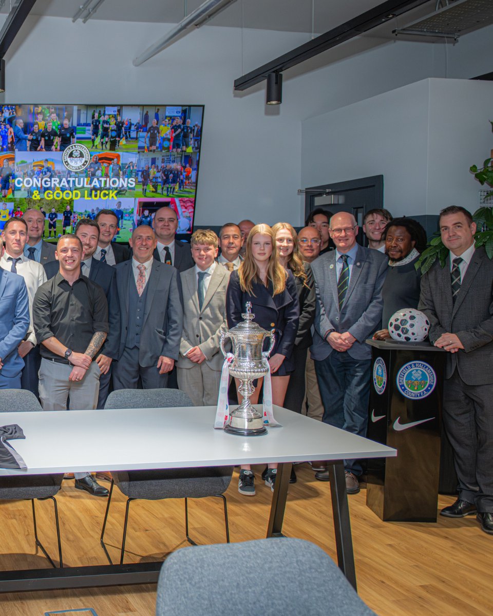 SHCFA's tweet photo. Our 2025/26 County Cup Final match officials have been confirmed🏆

Announced at a special celebration evening earlier this week, over 40 officials received their well-earned appointments.

Best of luck to you all in your finals!

See the full list of appointments ⤵️
https://t.co/2tnzgNah9s

#SHCFACountyCups | @SHCFAReferee