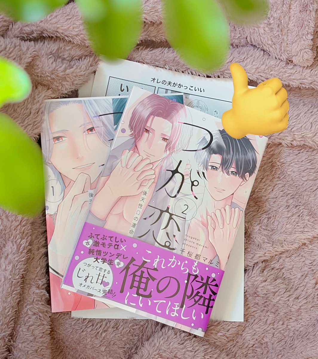 千桜都マルミ先生（<a href="/cot_marumi/">千桜都マルミ</a> ）2巻発売おめでとうございます🎉読了しました〜💕2人が本当の番になれるのかドキドキの展開でした…余韻がすごいです🥹フラフラしてたαが一途になるの好き😘幸せになれ〜ッ！絢斗くんのご両親がすごく優しくて大好きです♡
特典もゲット出来てラッキーです✌️
#つが恋
