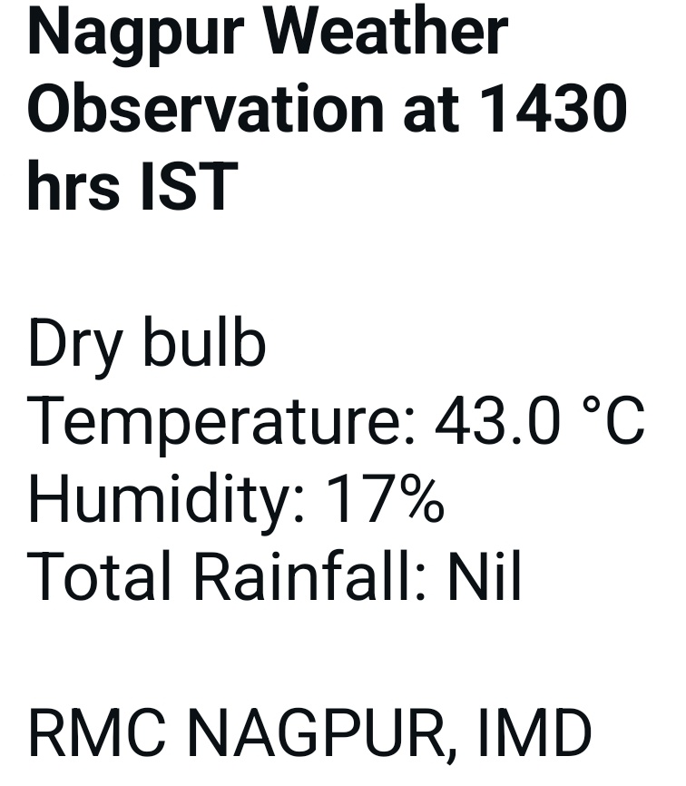nivedita_Him's tweet image. #HeatWave action by Nagpur Municipal Corporation (@ngpnmc) 
Declares holiday tomorrow for students

It is just April 3rd week and look at the #temperature across #Vidarbha and dry bulb temp at #Nagpur !!! 

Data: @imdnagpur