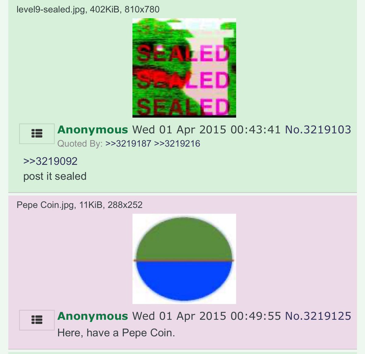 Pepecoin on Solana 6K market cap.
The lore leads back into the bitcoin talk, where an anonymous creator posted the first Pepecoin on the internet. 

A Pepe ETF is coming. 🐸💚
