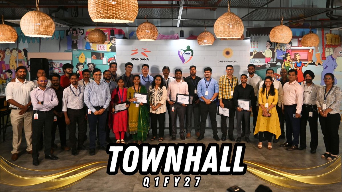 SSphoorty's tweet photo. Spandana’s MD&amp; CEO Mr. Venkatesh (Venki) along with leadership addressed employees pan-India at the first townhall for Financial Year 2027.
 
Full Post : https://t.co/0pKfNyjNnB https://t.co/uambmkFNmp