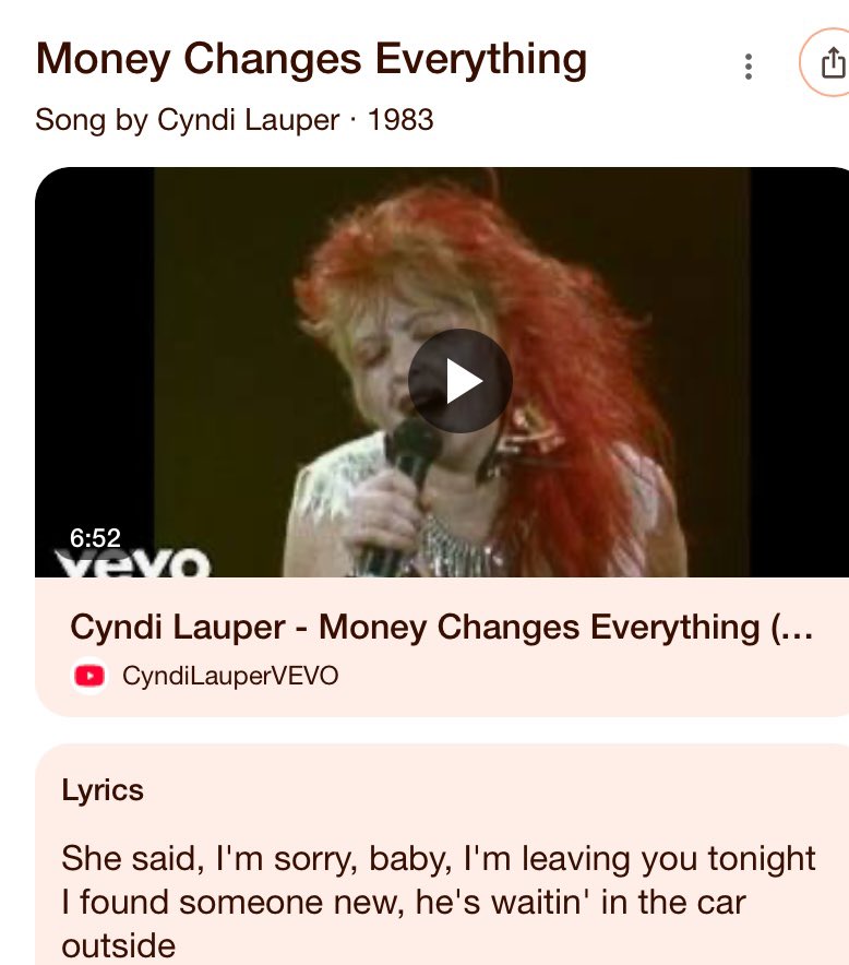ChicagoPenguin2's tweet photo. @JustStacie5683 Good morning βοΈβοΈβοΈ. On this Friday a.m., the song in my head is - Money Changes Everything πΆπΆ by Cyndi Lauper #EarWorm #TGIF #NotAMomentTooSoon https://t.co/KCY1TlIHiV