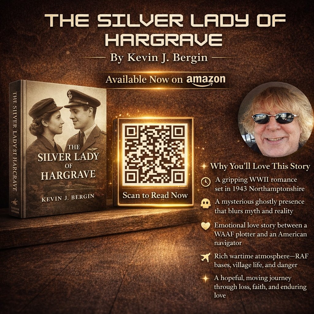mohosinhos84641's tweet photo. ๐ The Silver Lady by Kevin Bergin โจ
Northamptonshire, 1943 โ A brave WAAF plotter, a daring American airman, and a ghostly abbess who guards the skies.
๐ Read now ๐ https://t.co/wRGfO3enBd
#TheSilverLady #HistoricalRomance #BookTwitter #KindleReads https://t.co/1iKkXyvm2J