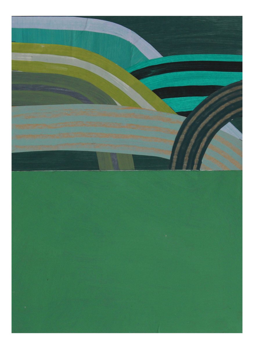 martinsinger3's tweet image. LCVM25-111, acrylic and collage on paper, 11,2 x 8,2 inches / 28,4 x 20,8 cm #greenpainting #grey #lineart #abstractart #collageartwork #abstraction #modern #couleur #contrast #combinaison #collage