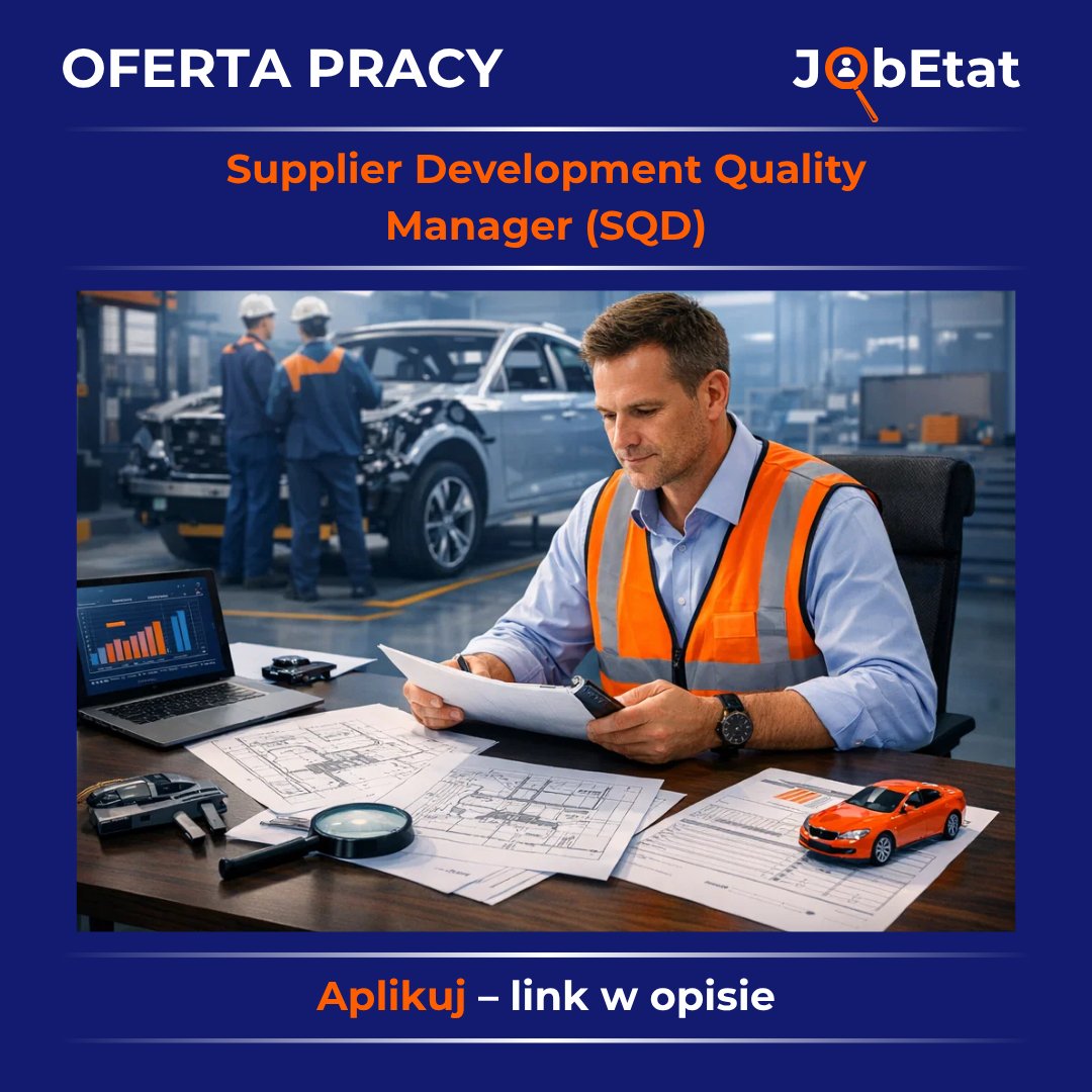 JobEtatpl's tweet image. 🔧 Supplier Development Quality Manager (SQD)

👉 jobetat.pl/oferty-pracy/s…

➡️ zarządzanie jakością dostawców
➡️ audyty VDA, PPAP
➡️ środowisko międzynarodowe

#praca #automotive #inzynieria #jobetat #kariera #rekrutacja #slask #slaskie