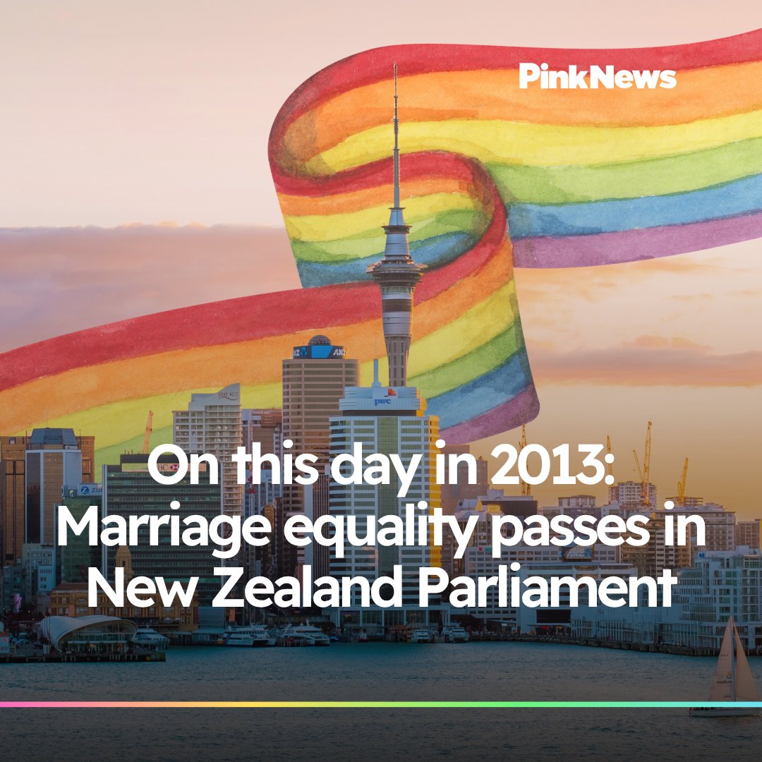 On 17 April 2013, New Zealand became the 13th country in the world to legalise same-sex marriage when the Marriage (Definition of Marriage) Amendment Act was passed in parliament. 

The bill passed with a vote of 77 in favour to 44 against and introduced equal marriage for all