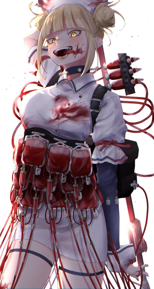 #ヒロアカFA
血のドレスが好きすぎてトガちゃん初描き！😘🩸💉💘