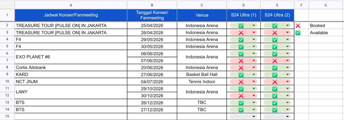 devitaviani's tweet photo. WTR OPEN RENT Samsung S24 Ultra

✅ Treasure Day 1 (JKT Only)
✅ Exo Day 1 
✅ F4
✅ Cortis Allobank

📍COD Venue

💯TRUSTED 

DM for Price &amp; TnC 

t. WTR sewa hp samsung s24 Ultra. Ready for Cortis Treasure F forever F4 Kard

#rentalhp #sewahp https://t.co/TDA4ewS5vc