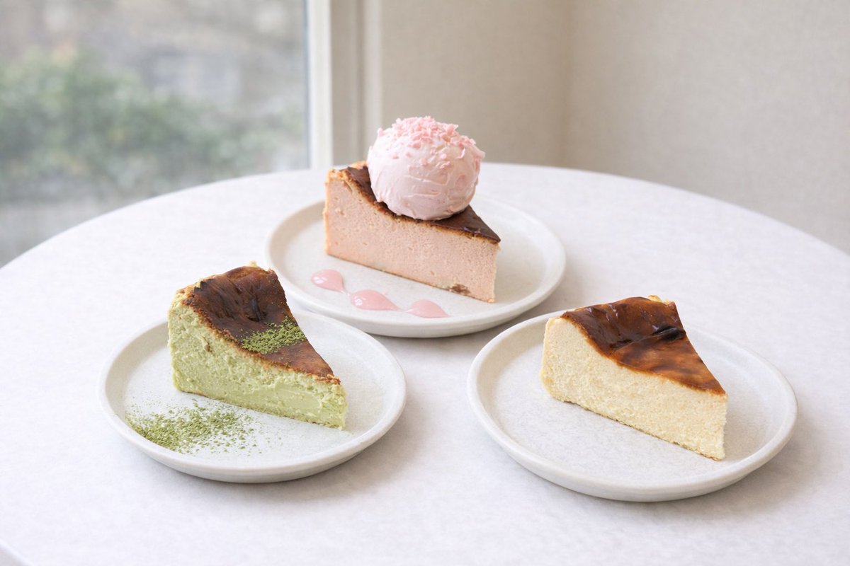 MOCCACOFFEE2022's tweet photo. 桜×抹茶×プレーン

その日の気分に合わせて。
やさしい甘さを、静かな時間とともに。

8:00〜17:00（SAT）

#浅草カフェ
#台東区カフェ
#バスクチーズケーキ
#東京カフェ
#静かな時間 https://t.co/x5Uwnp6xAc