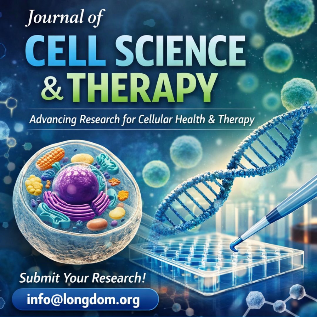 Journal of Cell Science &amp; Therapy is inviting authors to publish their research articles with us. Share your valuable work and contribute to advancing scientific knowledge. 
Submit your manuscript today at info@longdom.org

#CellScience #TherapyResearch #ScientificResearch