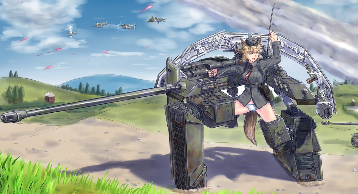 補足1

試作重ストライカーVK40.01

各種三号四号後継となる
主力機として試作されたうちの一機

長砲身の50mm直射砲と92mm擲弾発射機
短銃身化されたMG34(K)を装備

対ネウロイ装甲ブロックを脚部外面に備える

複雑大型過ぎて不採用
6機試作され3機が高魔力ウィッチ二名と共に第六装甲師団に配備