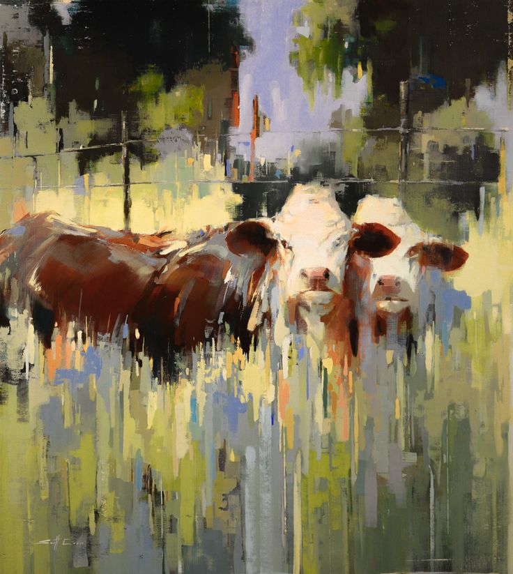 Louisiana Cows
Oil on linen 
Scott Ewen (American artist b. 1969)