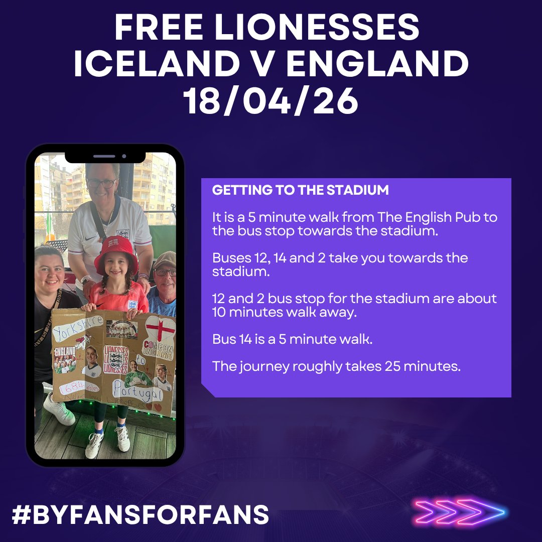 FreeLionesses's tweet photo. Pre Match Meet Up Details - Iceland Away 🇮🇸 

Here we go lovely #lionesses fans. 

You can join us for all or part of these activities. We look forward to seeing as many of you ahead of the game as possible. 

#lionesses #byfansforfans #freelionesses https://t.co/XmnF31gtan