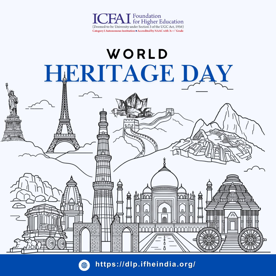 ICFAI_Distance's tweet image. World Heritage Day

#WorldHeritageDay #HeritageAwareness #CulturalPreservation #ExploreHeritage  #HeritageSites #CulturalDiversity #ProtectOurHeritage #HeritageCelebration #historymatters #icfaidistancemba #icfaidistancebba