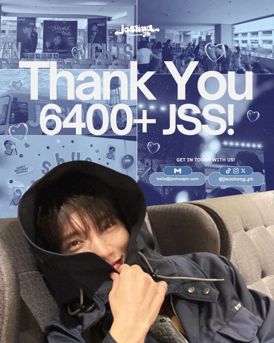 We have reached 6.4k followers, CARATs &amp; JSSS 🫂

This growth feels all the more heartwarming as JOSHUA continues to grow as an artist, time and time again proving that everything he has now, he has earned through being earnest and hardworking—and we are so grateful that we get