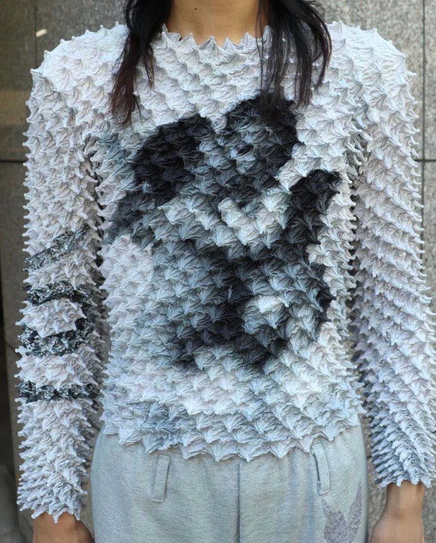 MASU SPIKY ANGEL TOPS / GRAY #knit_JiminOutfits