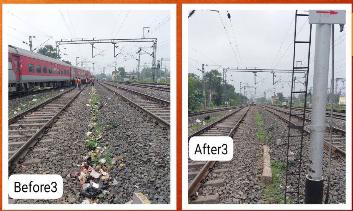 drmmalda's tweet image. Clean tracks, safe journeys! Today’s intensive cleanliness drive at Malda Town Railway Station focused on maintaining hygiene along track-adjacent areas under the Swachhata Campaign.
#CleanTracks #SafeJourney #SwachhRailways #MaldaDivision #IndianRailways #SwachhBharatMission