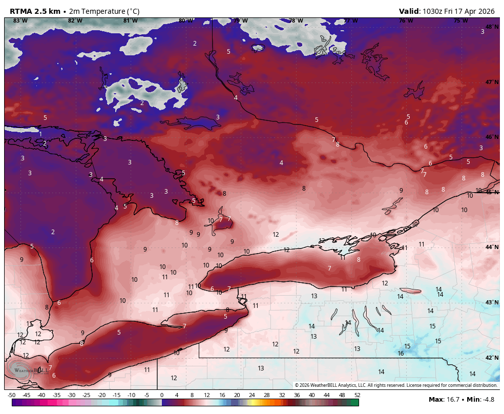 WxOntario1's tweet image. Mild start to the day across Southern #Ontario

Temps range from the upper single digits to near 10C

Dense fog is being reported across parts of the region

Stellar afternoon on tap with temps ranging from the mid teens to near 20C with mainly sunny skies 🌞 

#OnWX #ONStorm