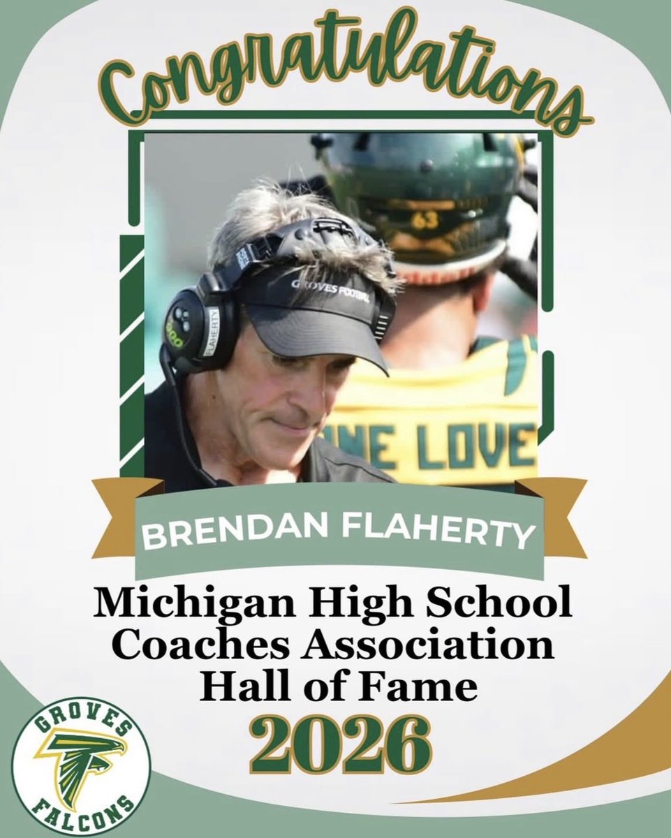 BhamGrovesFB's tweet image. Congratulations to our very own, Coach Flaherty! 
The dedication and support that you continue to pour into this program and our community does not go unnoticed! 

#onelove
