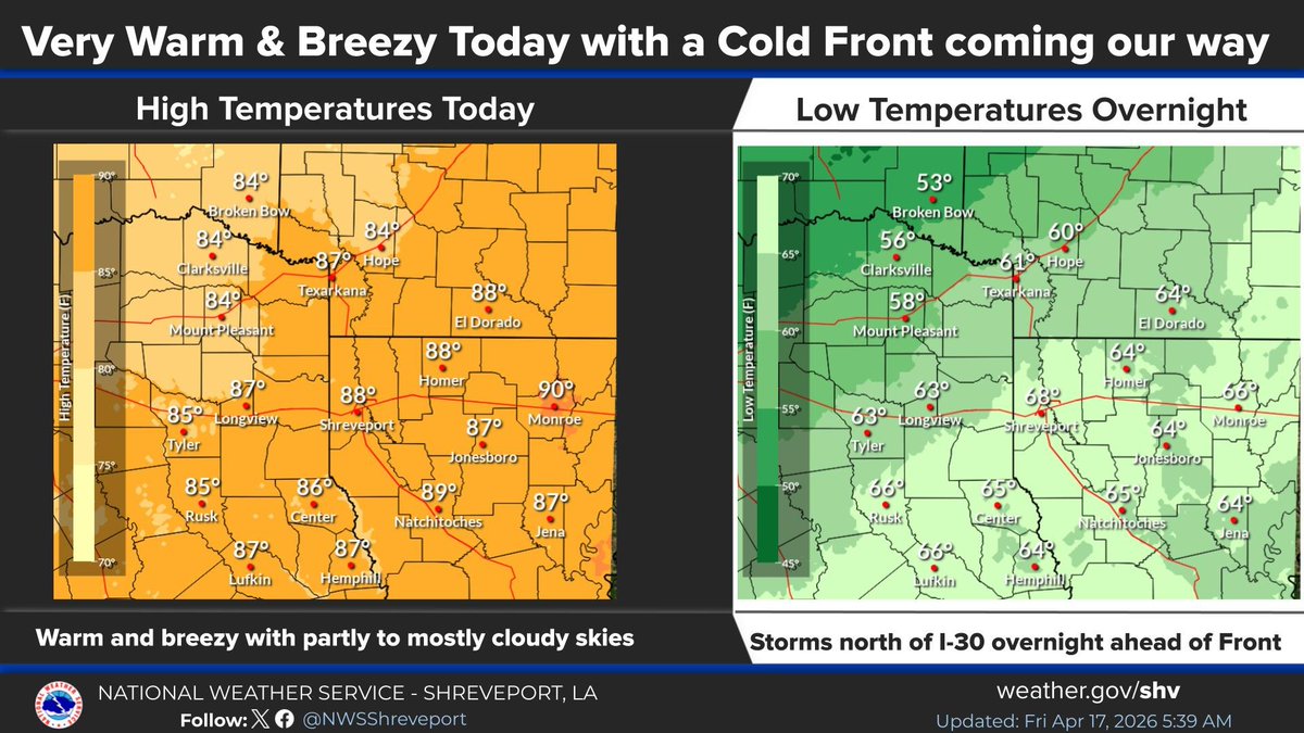 Another very warm day for our Four-State area with highs ranging in the ...