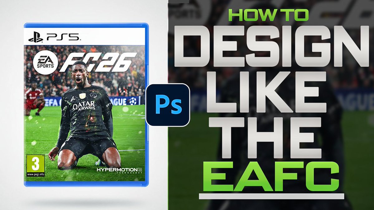 iannsports's tweet photo. Creating my own EAFC26 Cover tutorial is now live! 🎨

I go through my full design process, from image selection to layout and final toiches in Adobe Photoshop! 💻

Watch tutorial here: https://t.co/vtLeGcK0q9

#sportsdesign #youtube https://t.co/XTiJsNGunG