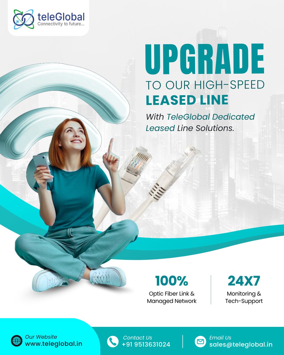 Teleglobal_in's tweet image. Facing lag during important meetings?

Upgrade to TeleGlobal Leased Line for faster, secure &amp;amp; uninterrupted connectivity. 

📞 +91 9513631024
 ✉️ sales@teleglobal.in

#LeasedLine #BusinessConnectivity #EnterpriseInternet #TeleGlobalCommunications